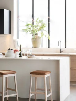 Taburetes Altos|Sillas>Rowico Home Taburetes altos Livermore, 2 uds. Madera de roble, marrón claro