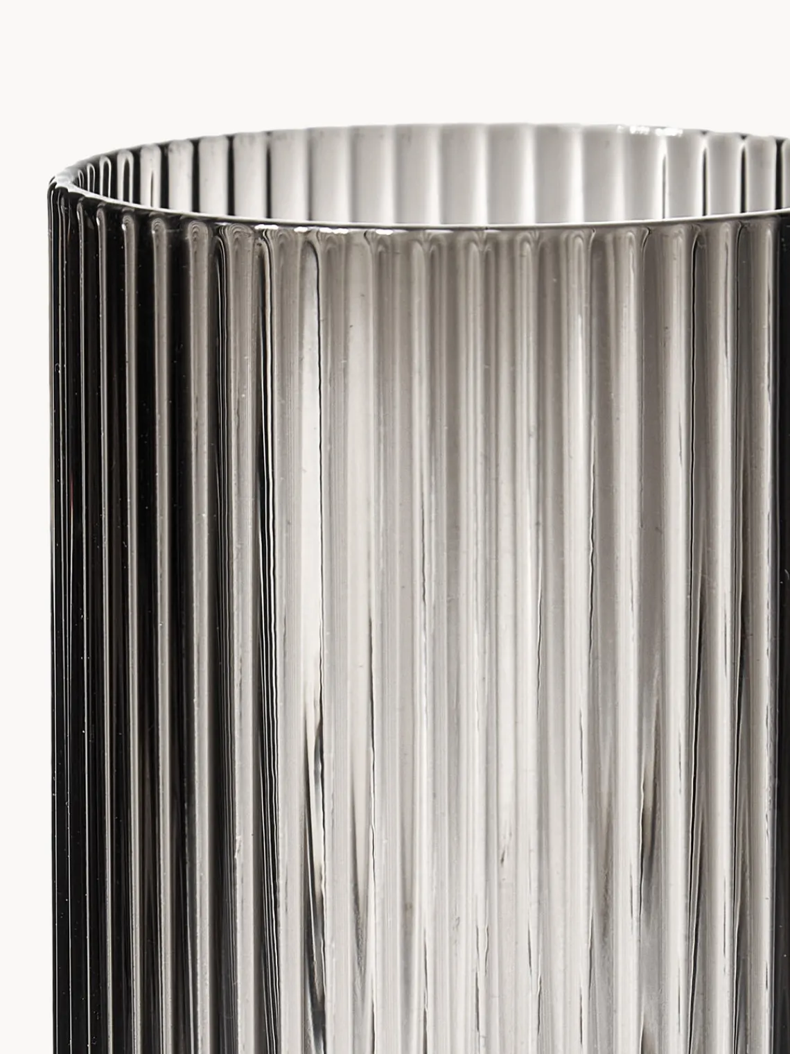 Vasos|Vajillas Completas>Ferm Living Tapa soplada para jarra Ripple Gris transparente brillante