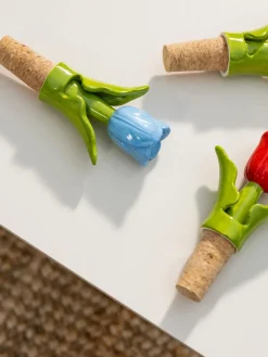Discount Tapón de botella pintado a mano Tulip Artículos De Cocina|Utensilios De Cocina