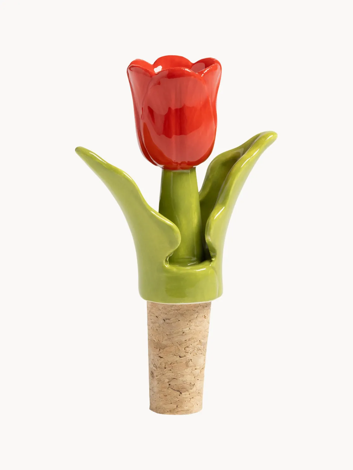 Artículos De Cocina|Utensilios De Cocina>&k Amsterdam Tapón de botella pintado a mano Tulip Rojo, verde