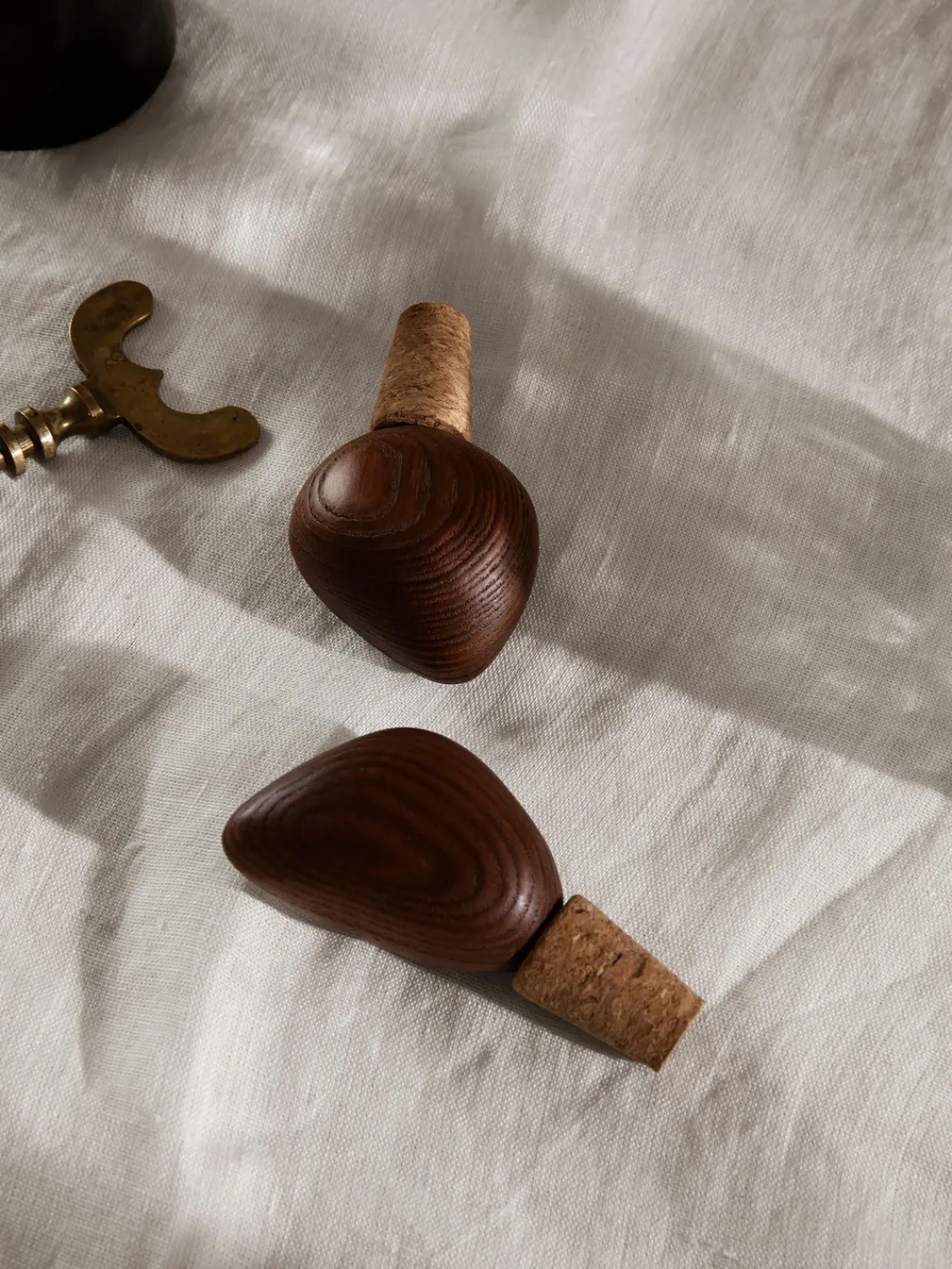 Discount Tapones de vino de madera de fresno Cairn, 2 uds. Artículos De Cocina|Accesorios De Bar