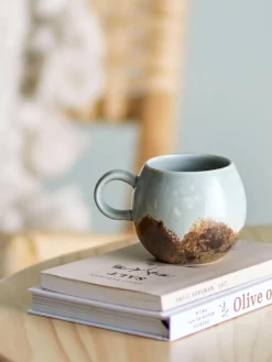 Tazas Y Mugs|Vajillas Completas>Bloomingville Taza artesanal con esmalte Paula Marrón oscuro, tonos grises