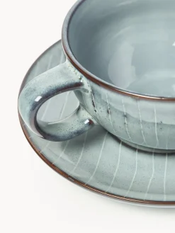 Clearance Taza artesanal con platillo Tazas Y Mugs|Vajillas Completas