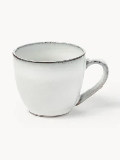 Tazas Y Mugs|Vajillas Completas></noscript>Broste Copenhagen Taza artesanal con platito Nordic Sand Tonos blancos y grises