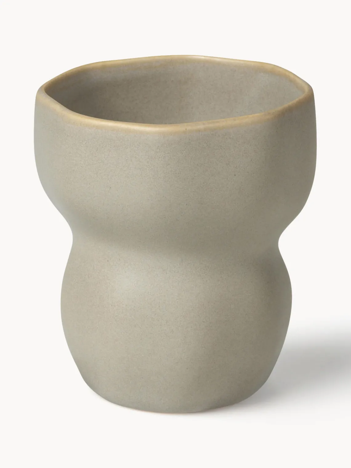 Tazas Y Mugs|Vajillas Completas>Broste Copenhagen Taza con forma orgánica artesanal Limfjord Greige