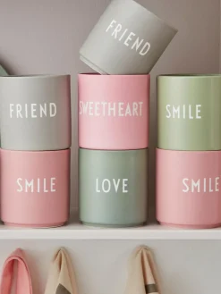 Tazas Y Mugs|Vajillas Completas>DESIGN LETTERS Taza con frase de diseño Favourite SMILE Rosa claro (Smile)