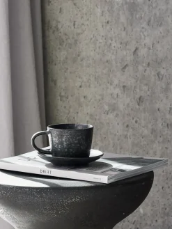 Tazas Y Mugs|Vajillas Completas>House Doctor Taza con platito Pion Gris antracita jaspeado