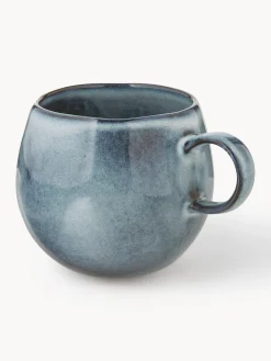 Tazas Y Mugs|Vajillas Completas>Bloomingville Taza de café artesanal Sandrine Gris azulado jaspeado