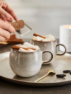 Tazas Y Mugs|Vajillas Completas>Bloomingville Taza de café artesanal Sandrine Greige jaspeado