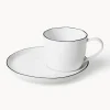 New Taza de café con platito artesanal de porcelana Salt Tazas Y Mugs|Vajillas Completas