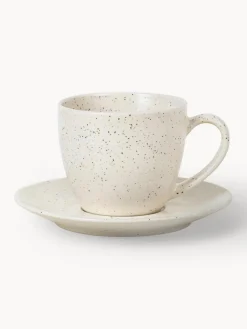 Tazas Y Mugs|Vajillas Completas>Broste Copenhagen Taza de café con platito artesanal Nordic Vanilla