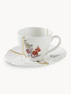 Taza de café con platito Kintsugi Tazas De Espresso|Vajillas Completas