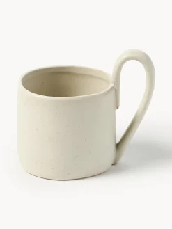 Tazas Y Mugs|Vajillas Completas>Ferm Living Taza de cerámica Flow Blanco Off White jaspeado