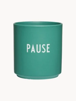 Tazas Y Mugs|Vajillas Completas>DESIGN LETTERS Taza de diseño con inscripción Favourite PAUSE Verde turquesa (Pause)