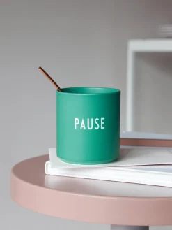 Tazas Y Mugs|Vajillas Completas>DESIGN LETTERS Taza de diseño con inscripción Favourite PAUSE Verde turquesa (Pause)