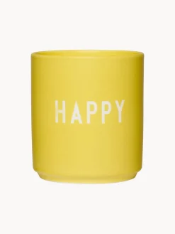 New Taza de diseño con letras Favourite HAPPY Tazas Y Mugs|Vajillas Completas