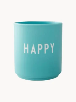 Tazas Y Mugs|Vajillas Completas>DESIGN LETTERS Taza de diseño con letras Favourite HAPPY Verde turquesa (Happy)
