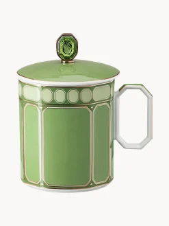 Vajillas Completas|Menaje De Mesa>Rosenthal Taza de porcelana con tapadera Art De La Table Verde