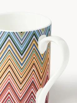 Tazas Y Mugs|Vajillas Completas></noscript>Missoni Taza de porcelana Fine Bone China Jarris Blanco, lila, amarillo y tonos azules