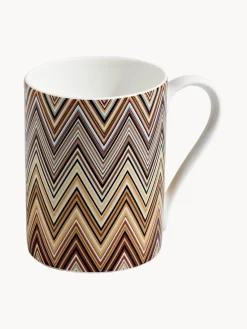 Tazas Y Mugs|Vajillas Completas>Missoni Taza de porcelana Fine Bone China Jarris Blanco, beige, marrón y tonos azules