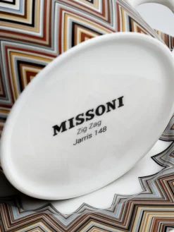 Tazas Y Mugs|Vajillas Completas></noscript>Missoni Taza de porcelana Fine Bone China Jarris Blanco, beige, marrón y tonos azules