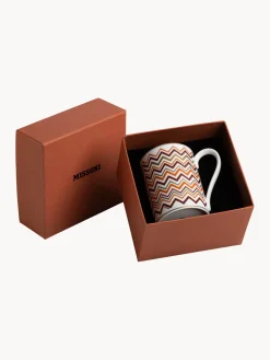 Tazas Y Mugs|Vajillas Completas></noscript>Missoni Taza de porcelana Fine Bone China Jarris Blanco, beige, marrón y tonos azules