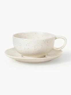 Tazas Y Mugs|Vajillas Completas>Broste Copenhagen Taza de té con platito artesanal Nordic Vanilla