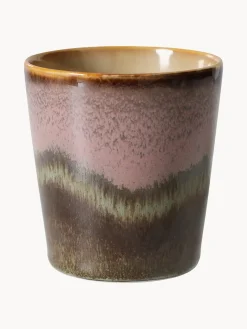 Tazas Y Mugs|Vajillas Completas>HKLIVING Taza pintada a mano con esmalte reactivo 70's Rosa palo, tonos marrones