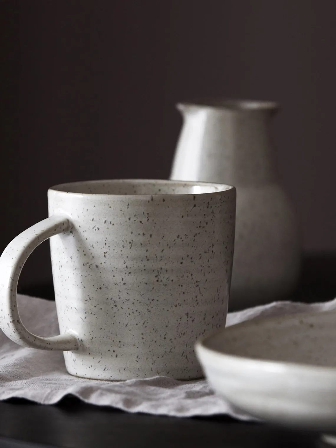 Tazas Y Mugs|Vajillas Completas>House Doctor Taza Pion Blanco Off White jaspeado