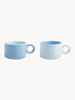 Tazas Y Mugs|Menaje De Mesa>&k Amsterdam Tazas artesanales Chiquito, 2 uds. Tonos azules