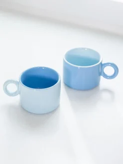 Tazas Y Mugs|Menaje De Mesa>&k Amsterdam Tazas artesanales Chiquito, 2 uds. Tonos azules