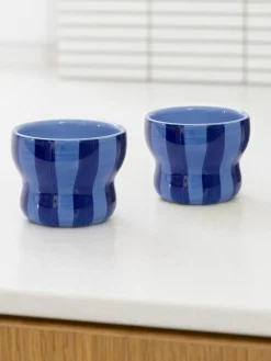 Tazas Y Mugs|Vajillas Completas>&k Amsterdam Tazas artesanales Circus, 2 uds. Azul, azul oscuro