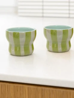 Tazas Y Mugs|Vajillas Completas>&k Amsterdam Tazas artesanales Circus, 2 uds. Gris, verde oliva