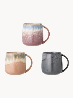 Online Tazas artesanales con esmalte reactivo Cloe, 3 uds. Tazas Y Mugs|Vajillas Completas