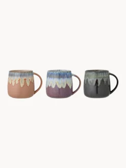 Online Tazas artesanales con esmalte reactivo Cloe, 3 uds. Tazas Y Mugs|Vajillas Completas