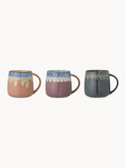 Online Tazas artesanales con esmalte reactivo Cloe, 3 uds. Tazas Y Mugs|Vajillas Completas