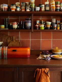 Tazas Y Mugs|Vajillas Completas></noscript>HKLIVING Tazas artesanales con esmalte reactivo 70s, 4 uds. Multicolor