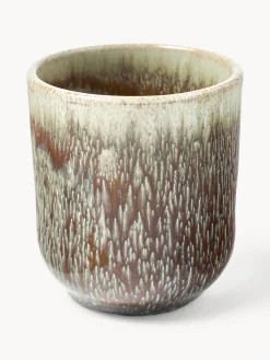 Tazas Y Mugs|Vajillas Completas>Westwing Collection Tazas artesanales con esmalte reactivo Danza, 4 uds. Tonos de marrón, beige, con gradiente de color