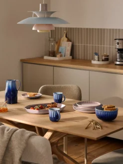 Tazas Y Mugs|Vajillas Completas>Westwing Collection Tazas artesanales con esmalte reactivo Vinci, 4 uds. Azul real y azul claro con gradiente de color