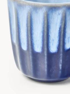 Tazas Y Mugs|Vajillas Completas></noscript>Westwing Collection Tazas artesanales con esmalte reactivo Vinci, 4 uds. Azul real y azul claro con gradiente de color