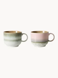 Discount Tazas artesanales con esmalte reactivo 70's, 2 uds. Tazas Y Mugs|Vajillas Completas