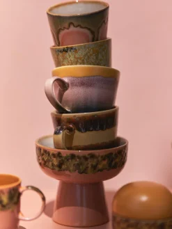 Sale Tazas artesanales de gres 70's, 4 uds. Vajillas Completas|Tazas Y Mugs