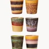 Tazas Y Mugs|Vajillas Completas>HKLIVING Tazas artesanales de gres 70's, 6 uds.