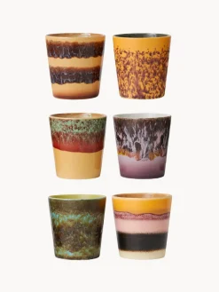 Tazas Y Mugs|Vajillas Completas>HKLIVING Tazas artesanales de gres 70's, 6 uds.