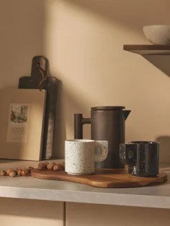 Tazas Y Mugs|Menaje De Mesa>Westwing Collection Tazas artesanales de porcelana Aiko, 2 uds. Negro, blanco