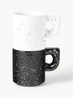 Tazas Y Mugs|Menaje De Mesa></noscript>Westwing Collection Tazas artesanales de porcelana Aiko, 2 uds. Negro, blanco