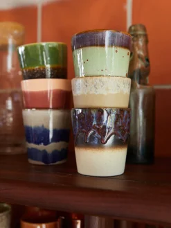 Best Tazas artesanales esmaltada 70s, 6 uds. Tazas Y Mugs|Vajillas Completas