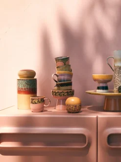 Clearance Tazas artesanales 70's, 4 uds. Tazas Y Mugs|Vajillas Completas