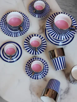 Best Tazas con platitos artesanales Aunty, 4 uds. Tazas Y Mugs|Menaje De Mesa