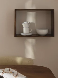 Tazas Y Mugs|Vajillas Completas></noscript>Westwing Collection Tazas con platitos de porcelana Facile, 2 uds. Blanco Off White con borde azul oscuro